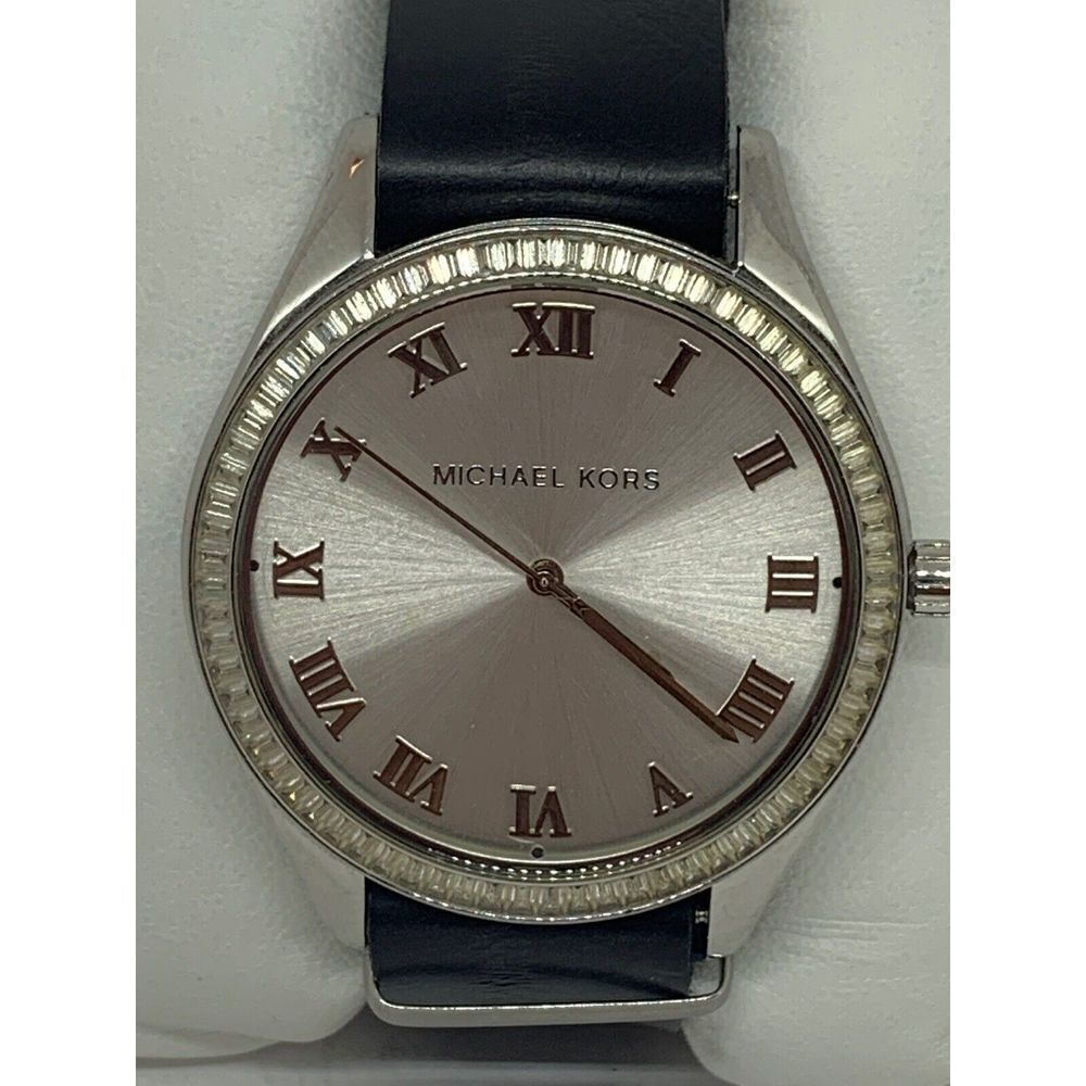 Michael Kors MK3243 Women's Leather Analog Dial Quartz Genuine Wrist Watch E360